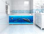 фото Экран под ванну АРТ дельфины 1680мм код 003011