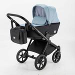 фото Коляска 3 в 1 BeBe-mobile Cezaro черный/голубой