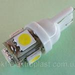 фото Автосветодиод T10-WG-5SMD(5050)-12V