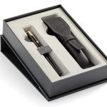 фото Подарочный набор Parker: Перьевая ручка Parker Sonnet Black Lacquer GT + чехол из экокожи (55738)