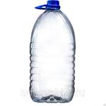 фото Бутылка пластиковая ПЭТ- 5,0 л прозрачная (35 штук) с крышкой и ручкой