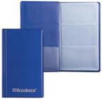 фото Визитница трехрядная BRAUBERG (БРАУБЕРГ) на 120 визиток, обложка пластиковая ПВХ, синяя