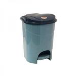 фото Контейнер для мусора с педалью 11л (голубой мрамор) (IDEA)