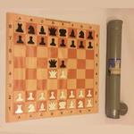 фото Доска шахматная демонстрационная магнитная мобильная 80*80