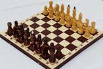 фото Шахматы турнирные лакированные с тёмной доской E-7