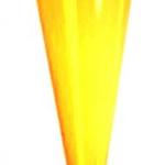 фото Фужер для шампанского 180 мл оранжевый кристалл со сьемной черной ножкой ПС (6 штук / упаковка