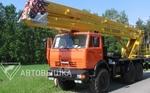 фото Автовышка (автогидроподъемник трехколенный) 28 метров ПМС-328-02 на шасси КамАЗ-43114