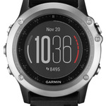 фото НАВИГАТОР-ЧАСЫ GARMIN FENIX 3 HR СЕРЕБРЯННЫЙ С ЧЕРНЫМ СИЛИКОН. БРАСЛЕТОМ