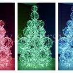 фото Крупный светодиодный 3D мотив "Дерево из шаров" BN-165-MULTI (RGB)