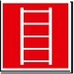 фото Знак безопасности NPU-2424.F03 Пожарная лестница | код. a11047 | белый Свет