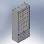 фото Шкаф из ЛДСП и стекла для магазина