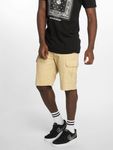 фото Летние шорты для мужчин и подростков бежевые с накладными карманами по бокам Shock