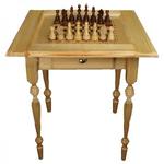 фото Шахматный стол гроссмейстерский Люкс с фигурами и выдвижными ящичками