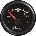 фото Wema Индикатор давления масла чёрный Wema IORP-BB-0-2 12/24 В 0 - 2 бар