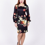 фото Лаутус Яркое платье с цветочным принтом арт.550