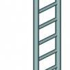 фото Лестница навесная алюминиевая со стальными кронштейнами ЛНА 2,5 /4,0