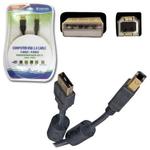 фото Кабель USB 2.0 AM-BM, 3 м, DEFENDER, 2 фильтра, для подключения принтеров, МФУ и периферии