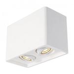 фото PLASTRA BOX 2 светильник потолочный для 2х ламп GU10 по 35Вт макс., белый гипс | 148052 SLV