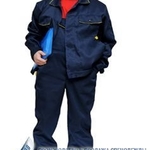 фото Костюм рабочий «Дока-2» (куртка + полукомбинезон), синий с лимонной отделкой