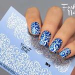 фото Наклейки для маникюра Fashion Nails Слайдер дизайн WHITE #9