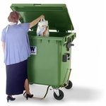 фото Евроконтейнеры для сбора отходов и мусора MGB 1100 литров с плоской крышкой - Контейнеры для ТБО марки Weber (Германия) за 12 900,00 рублей.