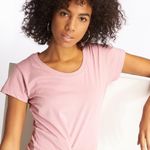 фото Розовая футболка женская без принта YedPrior
