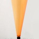 фото Бокал для шампанского 150 мл оранжевый кристалл на съемной черной ножке ПС (6 штук / упаковка