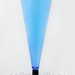 фото Бокал для шампанского 150 мл синий кристалл на съемной черной ножке ПС (6 штук / упаковка