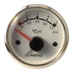 фото Wema Индикатор давления масла белый/серебряный Wema IORP-WS-0-5 12/24 В 0 - 5 бар