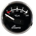 фото Wema Индикатор давления масла чёрный/серебряный Wema IORP-BS-0-5 12/24 В 0 - 5 бар