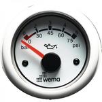 фото Wema Индикатор давления масла белый Wema IORP-WW-0-5 12/24 В 0 - 5 бар
