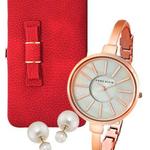 фото Red Bow портмоне + Часы Anne Cline + Серьги Dior в подарок