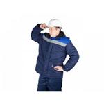 фото Куртка утепленная (синяя+василек) с капюшоном "БРИГАДИР" р.56-58 рост 170-176, РФ