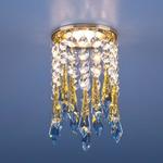 фото Встраиваемый потолочный светильник 2012 золото/прозрачный/голубой (FGD/Сlear/BL); a025787 ELEKTROSTANDARD