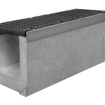 фото Лоток водоотводной бетонный DN-100 с чугунной решеткой