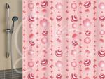фото Шторки для ванной PRORAB Штора для ванной 180х180см Жемчуг/розовый Эконом + кольца ПВД Вилина