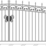 фото Кованые ворота и калитка В-002 (кв.м)