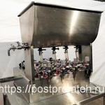 фото Поршневой дозатор с четырьмя дозирующими соплами 100 - 1000 мл