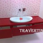 фото Столешницы для ванных комнат из искусственного камня агломрамора