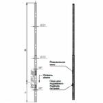 фото Опора ОП3-/5.0/6.0/7.0/8.0/9.0/-/1.5/2.0/ освещения несиловая трубчатая прямостоечная (Тип: ОП3-6,0-2,0)