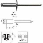 фото Заклепка вытяжная 5,0х10,0 увелич.бортик 11мм