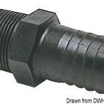 фото Osculati Male hose adapter black polycarbonate 1/2