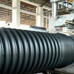 фото Труба гофрированная 133/110мм (6 метров) SN8 с раструбом для безнапорной канализации