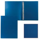 фото Папка на 4 кольцах STAFF эконом, 25 мм, синяя, до 120 листов, 0,5 мм