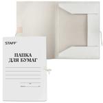 фото Папка для бумаг с завязками картонная STAFF, гарантированная плотность 310 г/м2, до 200 листов
