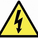 фото Знак "Молния" - Опасность поражения электрическим током -25мм
