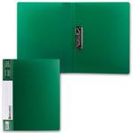 фото Папка с боковым металлическим прижимом и внутренним карманом BRAUBERG "Contract" (БРАУБЕРГ "Контракт"), зеленая, до 100 л., 0,7 мм