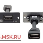 фото W-DP(B) ; цвет черный: Модуль-переходник DisplayPort розетка-розетка