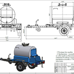 Фото №3 Пищевая цистерна на легковом автоприцепе объемом 450 литров