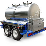 Фото №3 Пищевая прицеп-цистерна 2300 литров с термоизоляцией двухсекционная с отсеками по 1150 л
